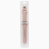 Ремешок - ApW Sport Band Apple Watch 42/44/45мм силикон на кнопке (S) (sand pink)