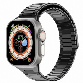 Ремешок - ApW33 Apple Watch 42/44/45мм металл на магните (black)