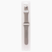 Ремешок - ApW Sport Band Apple Watch 38/40/41мм силикон на кнопке (L) (light grey)