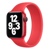 Ремешок - ApW15 монобраслет Apple Watch 38/40/41мм (150мм) силикон (red)