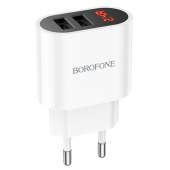 Адаптер Сетевой Borofone BA63A Richy USB 2,4A/10W (white)