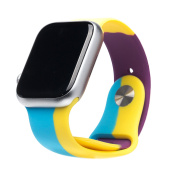 Ремешок - ApW Apple Watch 42/44/45мм силикон (017) (multicolor)