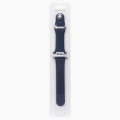 Ремешок - ApW Sport Band Apple Watch 42/44/45мм силикон на кнопке (S) (midnight blue)