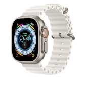 Ремешок - ApW26 Ocean Band Apple Watch 42/44/45/49мм силикон (white)