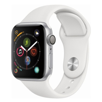 Ремешок - ApW Sport Band Apple Watch 42/44/45мм силикон на кнопке (S) (white)