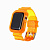 Ремешок - ApW21 Apple Watch 42/44/45мм прозрачный силикон на пряжке+кейс (orange)