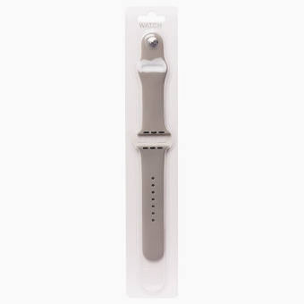 Ремешок - ApW Sport Band Apple Watch 38/40/41мм силикон на кнопке (S) (light grey)