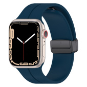 Ремешок - ApW29 Apple Watch 42/44/45/49 mm силикон на магните (dark blue)