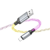Кабель USB - Apple lightning Hoco U112 20W  2,4A  (gray)