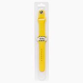 Ремешок - ApW Sport Band Apple Watch 38/40/41мм силикон на кнопке (L) (yellow)