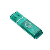 Флэш накопитель USB  4 Гб Smart Buy Glossy (green)
