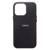 Чехол-накладка ORG SM002 экокожа SafeMag для "Apple iPhone 14 Pro" (black)