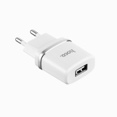 Адаптер Сетевой с кабелем Hoco C11 USB 1A/5W (USB/Lightning) (white)