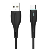 Кабель USB - micro USB SKYDOLPHIN S48V  100см 3A  (black)