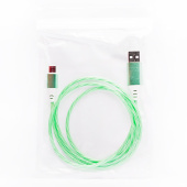 Кабель USB - Type-C - Luminous  100см 2A  (green)