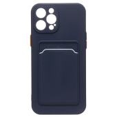 Чехол-накладка - SC315 с картхолдером для "Apple iPhone 13 Pro Max" (dark blue)