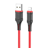 Кабель USB - Apple lightning Borofone BX67  100см 2,4A  (red)