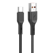 Кабель USB - Type-C SKYDOLPHIN S58T  100см 2,4A  (black)