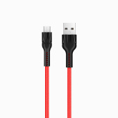 Кабель USB - micro USB Hoco U31  120см 2,4A  (red)