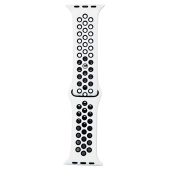 Ремешок - ApW Sport N Apple Watch 42/44/45/49 mm силикон на кнопке (L) (white/black)