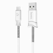 Кабель USB - micro USB Hoco X24 Pisces  100см 2,4A  (white)