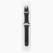 Ремешок - ApW Sport Band Apple Watch 42/44/45/49 mm силикон на кнопке (S) (black)