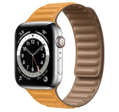 Ремешок - ApW31 Apple Watch 42/44/45/49 mm экокожа на магните (orange)