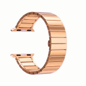 Ремешок - ApW34 металл блочный на застежке Apple Watch 42/44/45/49 mm (rose gold)