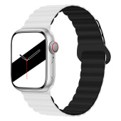 Ремешок - ApW32 Apple Watch 38/40/41 mm силикон на магните (white/black)