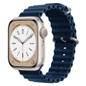 Ремешок - ApW26 Ocean Band Apple Watch 38/40/41 mm силикон (dark blue)