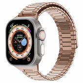 Ремешок - ApW33 Apple Watch 42/44/45мм металл на магните (rose gold)