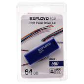 Флэш накопитель USB 64 Гб Exployd 580 (blue)