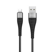 Кабель USB - Apple lightning Borofone BX32 Munificent  25см 2,4A  (black)
