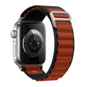 Ремешок - ApW27 Alpine Loop Apple Watch 38/40/41 mm текстиль (black/brown)