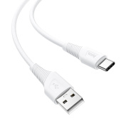 Кабель USB - Apple lightning Hoco X58 Airy silicone  100см 2,4A  (white)