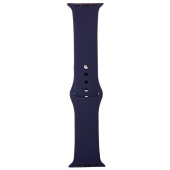 Ремешок - ApW Sport Band Apple Watch 42/44/45/49 mm силикон на кнопке (L) (dark blue)