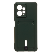 Чехол-накладка - SC304 с картхолдером для "Xiaomi Redmi Note 12 4G" (dark green)