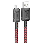 Кабель USB - micro USB Hoco X94 Leader  100см 2,4A  (red)