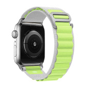 Ремешок - ApW27 Alpine Loop Apple Watch 42/44/45/49 mm текстиль (white/light green)