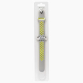 Ремешок - ApW Sport N Apple Watch 38/40/41 mm силикон на кнопке (S) (gray/green)