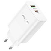 Адаптер Сетевой Borofone BN10 Sunlight PD QC3.0 USB/Type-C 65W (white)