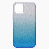 Чехол-накладка - SC097 Gradient для "Apple iPhone 12/iPhone 12 Pro" (blue/silver)