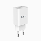 Адаптер Сетевой Hoco C62A Victoria 2USB 2,1A/10W (white)