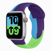 Ремешок - ApW Apple Watch 38/40/41 mm силикон на кнопке (010) (multicolor)