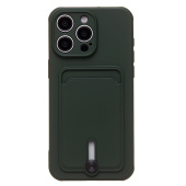 Чехол-накладка - SC304 с картхолдером для "Apple iPhone 15 Pro Max" (dark green) (228136)