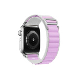 Ремешок - ApW27 Alpine Loop Apple Watch 38/40/41 mm текстиль (white/light violet)