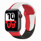 Ремешок - ApW Apple Watch 42/44/45мм силикон на кнопке (009) (multicolor)