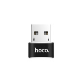 Переходник USB - Type-C Hoco UA6 USB to Type-C converter (black)