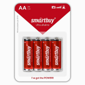 Батарейка AA Smart Buy LR6 (4-BL) (48/480)