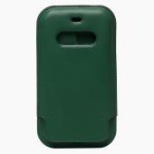 Чехол-конверт - SM001 кожаный SafeMag для "Apple iPhone 12/iPhone 12 Pro" (green)